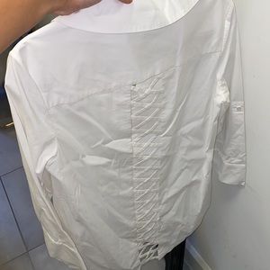 Alice + Olivia button down with cut out back design